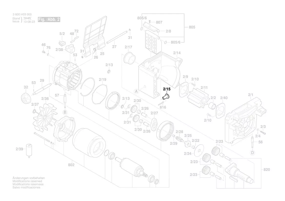 Insert réf. 2 609 003 834 pour vis de réglage broyeur